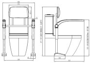 MC140-G Toilettenstützhilfe mit Rücken- und...