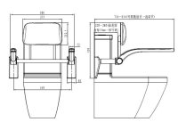 MC140-W Toilettenstützhilfe mit Rücken- und...
